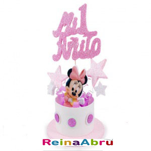Adorno Tambor Primer Ano Nena Minnie Bebe Tl Reinaabru