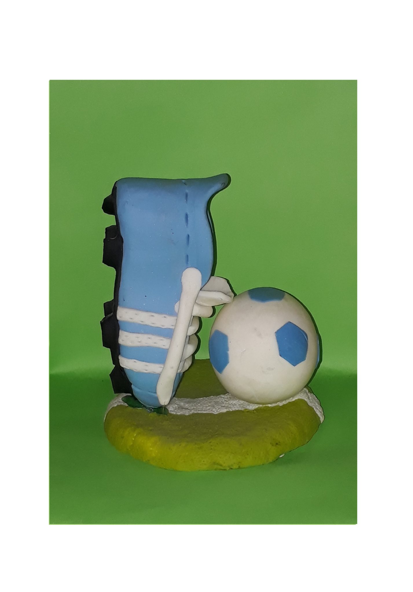 ADORNO MAQUETA BOTÍN DE FÚTBOL RACING PORCELANA FRÍA TL (copia
